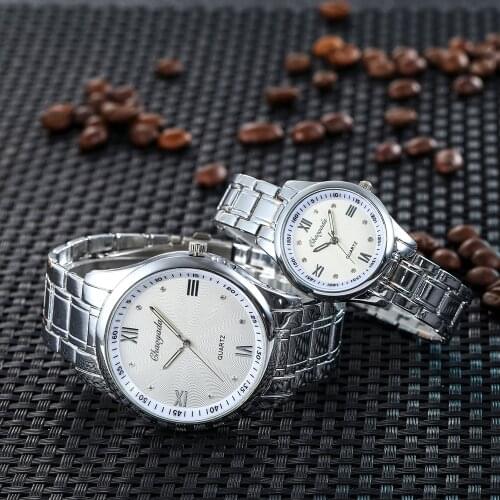 2021 Luxury Couple Watch All Steel Men Wristwatch Ladies Watches Large Dial Waterproof Fashion Clock Iced Out Watch Reloj Gift