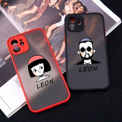 Killer Leon Uncle Girl Couple Phone Case For iPhone 11 12 Pro MAX XS X XR SE 20 7 8 6Plus Cartoon Clear Hard Matte Cover Fundas