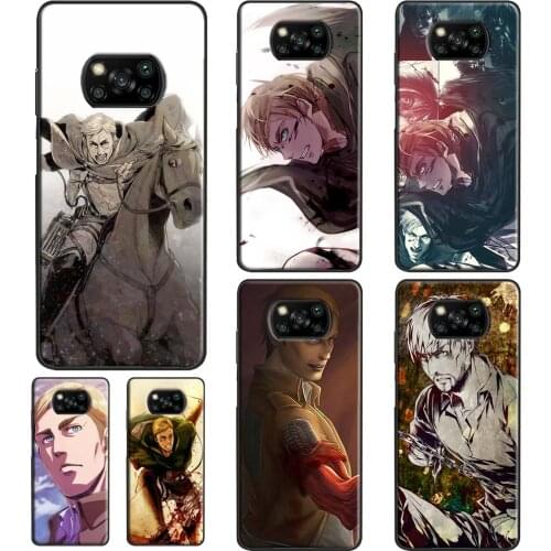 Smith Erwin Attack on Titan For Xiaomi Mi 11 Lite 10T Pro Mi Note 10 Lite Mi 11 Ultra Phone Case For POCO X3 Pro F3 M3