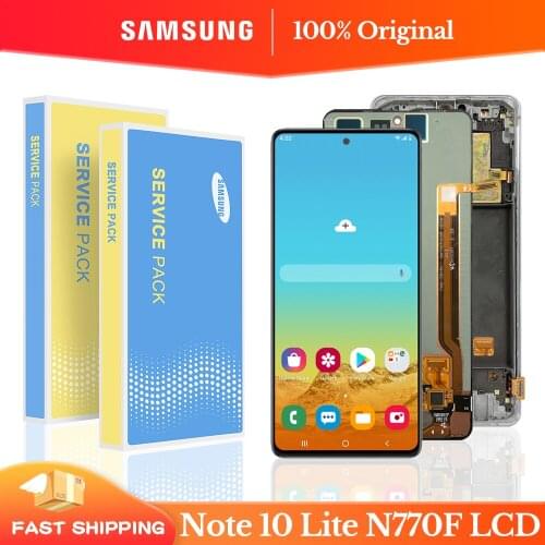 6.7'' Original Screen for Samsung Galaxy Note 10 Lite N770 Display Touch Screen with frame Digitizer For Samsung Note10 Lite Lcd