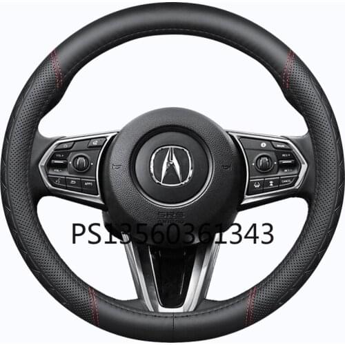 For Acura car steering wheel cover leather RDX CDX TLX-L MDX TL four seasons universal leather grip cover