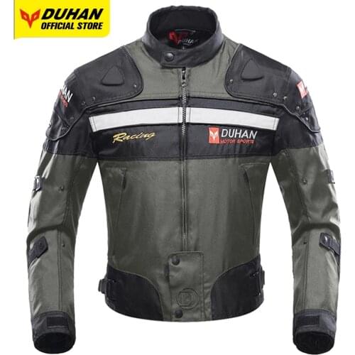 DUHAN Motorcycle Jacket Mens Waterproof Jaqueta Motoqueiro Remove Liner Body Protection Motocross Jacket Moto Chaqueta Winter