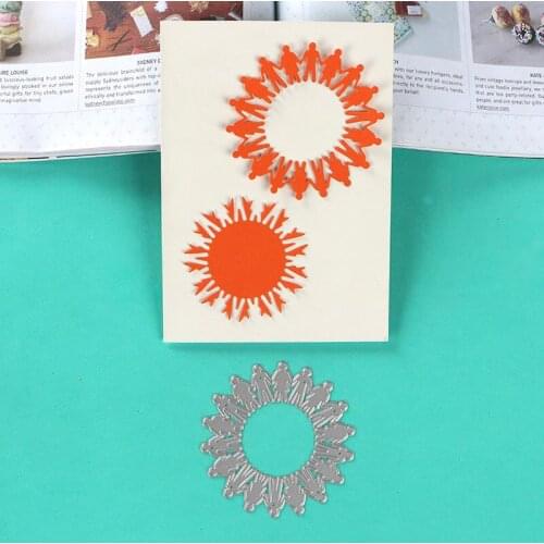 DUOFEN METAL CUTTING DIES Teamwork members hoop embossing stencil DIY Scrapbook Paper Album 2018 new