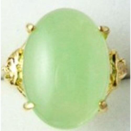 Elegent fine light green jades bead new ring(#6,7,8,9,10) free shipping
