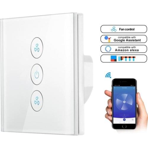 EU WiFi Smart Ceiling Fan Switch APP Remote Timer And Speed Control Compatible With Alexa And Google Home No Hub Required