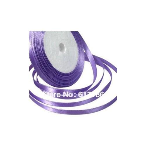[ Fly Eagle ] 6MM SATIN RIBBON X25 YARD PURPLE CHRISTMAS CRAFT