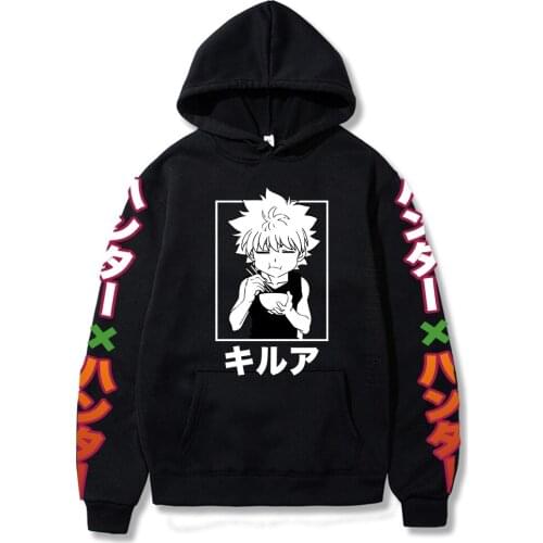 HUNTER X HUNTER Killua Zoldyck Lovely Hoodie Autumn And Hiphop Hoodie For Man Long Sleeve Streetwear Manga Print
