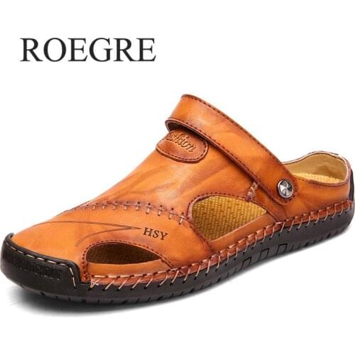 Classic Men Soft Sandals Comfortable Men Summer Shoes Leather Sandals Big Size Soft Sandals Men Roman Comfortable Men Summer