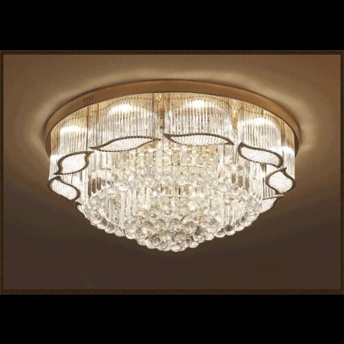 Living room lamp crystal lamp European ceiling lamp atmosphere round led hall lamp noble atmosphere restaurant bedroom lamps