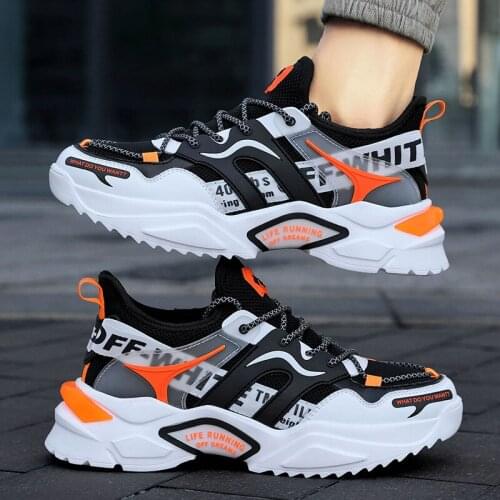 Mens Fashion Sports Shoes , Running Shoes with Luminous Laces , Microfiber Flying Sneaker , Md Non-slip Casual Hiking Shoes