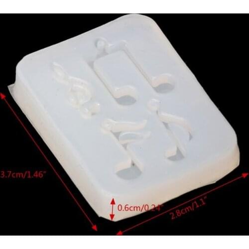 Musical Note Pendant Silicone Mold Resin Jewelry Fondant Cake DIY Mould Tools