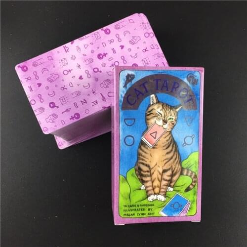 Full English Read Fate Board Game Cat Tarot Cards Magic Tarot Cards Tarot Deck Board Game Family Playing Cards Gift