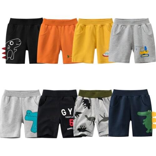 2021 Summer New Fashion Boys Short Pants Cartoon Dinosaur Cotton For Boys Short Toddler Baby Casual Sports Pants Baby Boys