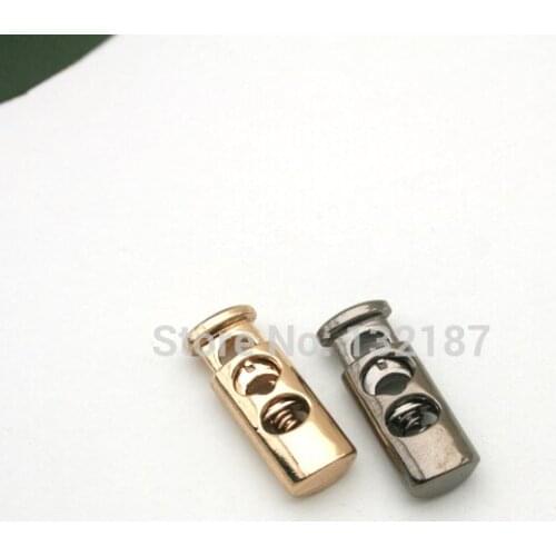 Wholesale 30pcs/lot oval metal alloy stoppers toggle cord locks Drawstring lock with hole STP-005