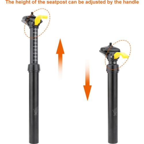 ZOOM Mountain Bike Dropper Seatpost 30.9/31.6*375mm Manual Control Road Bicycle Lift Hydraulic Seat Tube Shock Absorber Seatpost