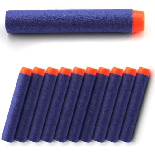 100PCS 7.2cm Refill Darts Bullets For Nerf Nstrike Elite Series Blasters Children Toy Gun Blue Soft Bullet Foam Guns Accessories