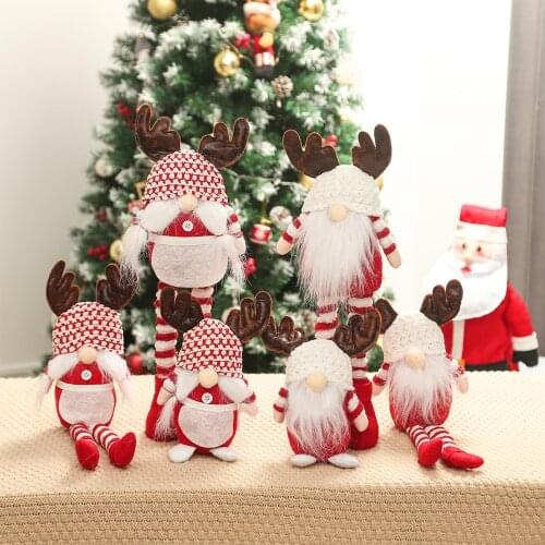 Christmas Dolls Retractable Santa Claus Snowman Toys Xmas Figurines Christmas Gift for Kid Christmas Ornaments home decor