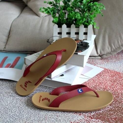 Flip flop beach casual wear rubber shoes anti slip Korean fashion sandals men