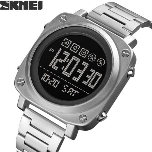 SKMEI 2021 Mens Electronic Watch Fashion Led Date Stopwatch Sport Wristwatch Casual Male Electric Hand Clock Watches Mens 1726