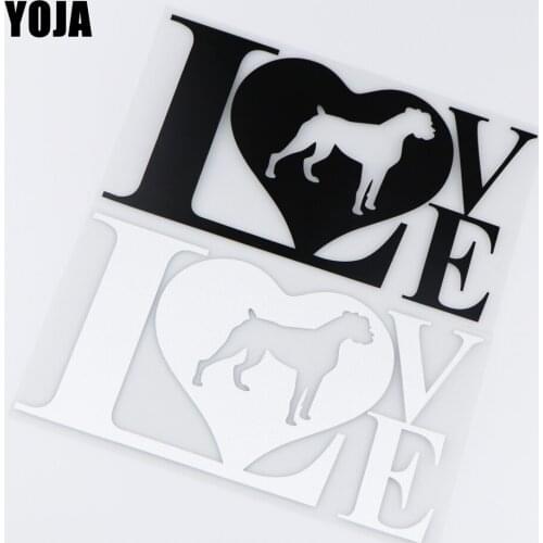 YOJA 20X11.2CM I LOVE DOG Vinyl Decal Car Sticker Personality Cartoon Creative ZT2-0170