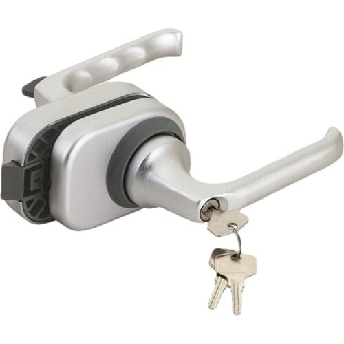 Stainless Steel Entry Gate 10-12mm Glass Door Lock Locks W Key Swing and Sliding Door With 5 keys