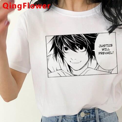 Death Note summer top women plus size 2021 streetwear couple clothes couple clothes t shirt tumblr