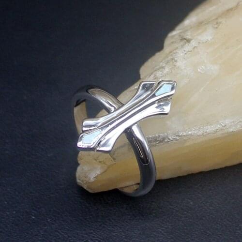 Hermosa Rare Fashion White Mystical Opal Genuine 925 Silver Band Ring Wedding Engagement Gifts for Women Size 7# 20214288