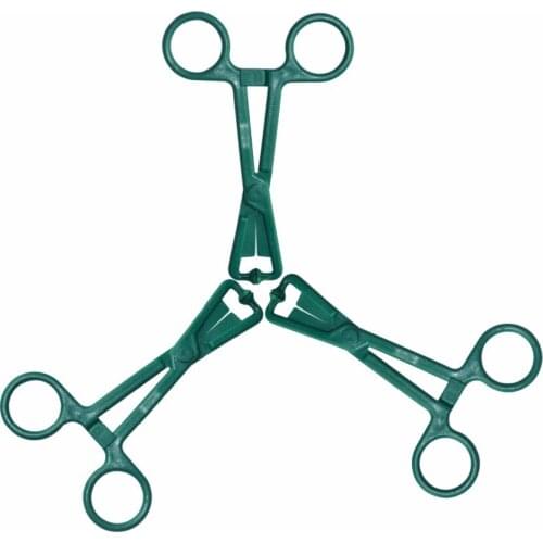200Pcs/Lot Green Hygienic Disposable Sterile Medical ABS Hemostatic Auxiliary Forceps Surgical Pliers