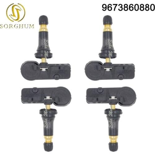 4pcs TPMS Sensor Tyre Tire Pressure Monitor System 9673860880 433 MHZ For Peugeot 307 T5 308 T7 3008 T84 5008 W24 RCZ T75