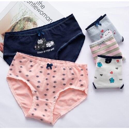 7 Pcs Cotton Underwear for Girls 2019 New Children Soft Panties Teenages Candy Color Briefs TWY-811-2-7P