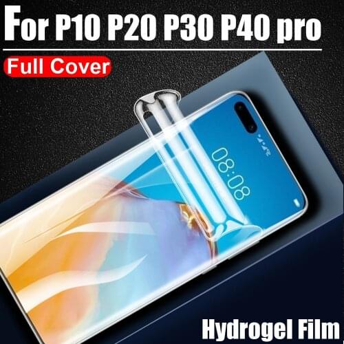 999D Ultra Clear Hydrogel Film Soft LCD Full Screen Protectors for Huawei P10 P20 P30 P40 pro Lite E plus+4G 5G Protective Film