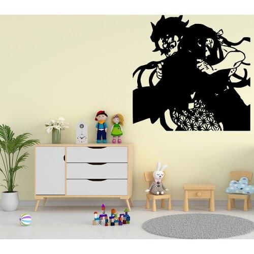 Free shipping Anime Home Decor Vinyl Wall Stickers For Living Room Kids Room Removable Decor Wall Decals