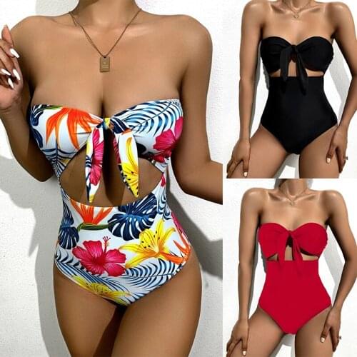 One Piece Swimsuit Women 2021 Sexy Black Swimwear Female Shoulder Bathing Suit Woman Hollow Out Swimming Swim Wear for Monokini