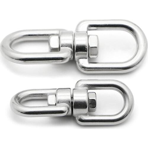 1PCS M4 47mm Stainless Steel Straight Link Chain Sling Lifting Universal Swivel Chain sling Ring Eye to Eye Rigging Pet Ring