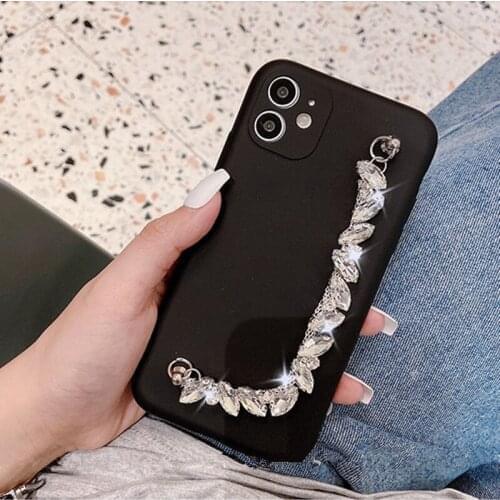 Wrist Chain Case For Samsung Galaxy Note 20 10 Plus Note 9 8 5 4 J8 J6 J4 Plus 2018 J3 J5 J7 J2 Core J250 Crystal Bracelet Cases
