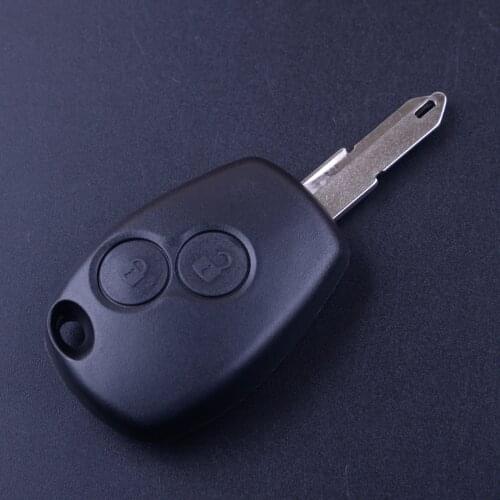 CITALL 2 Buttons Car Remote Key Shell Case Fob with Uncut Blade fit for RENAULT Clio DACIA Logan Sandero