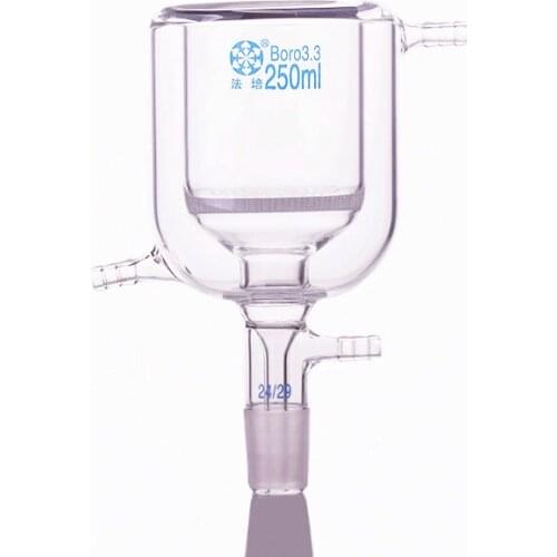 Double layer filter funnel with glass board,Capacity 250ml,Joint 24/29,Mezzanine with glass plate bush funnel,Laser drilling