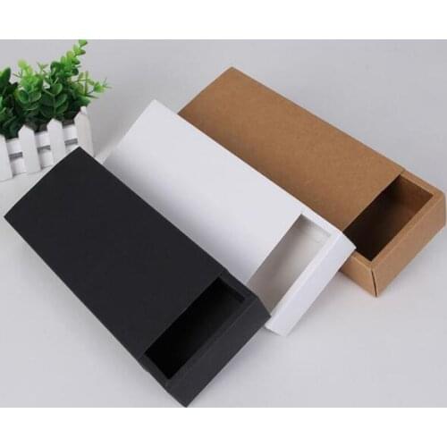 Eco Friendly Kraft Paper Cardboard Drawer Box Socks Underwear Gift Packaging Storage Paper Box Color Mixed