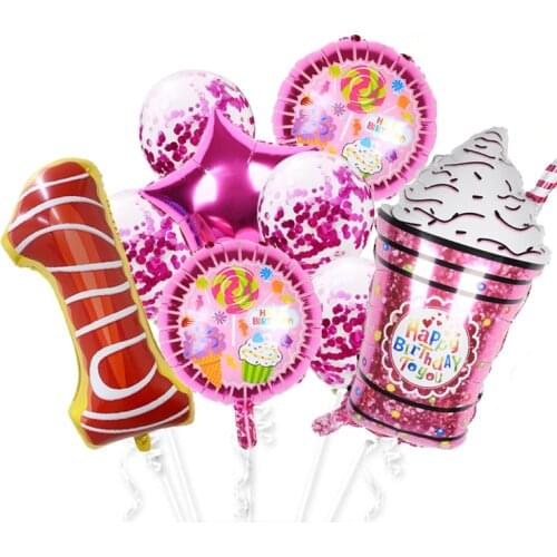 Giant Candy Ice Cream Birthday Foil Balloons Kids Love Hot Summer Sweet Food Birthday Party Decors Baby Shower Child Party Gift