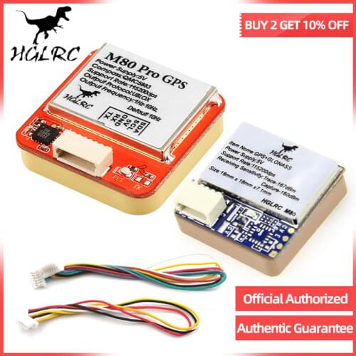 HGLRC M80 GPS GLONASS GALILEO QZSS SBAS BDS GPS Module for RC Airplane FPV Racing Freestyle Long Range LR4 LR6 LR7 Drones