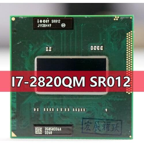 Intel Core I7-2820QM SR012 Processor i7 2820QM notebook Laptop CPU Socket G2 rPGA988B Suitable for HM65 75 76 77 chipset laptop