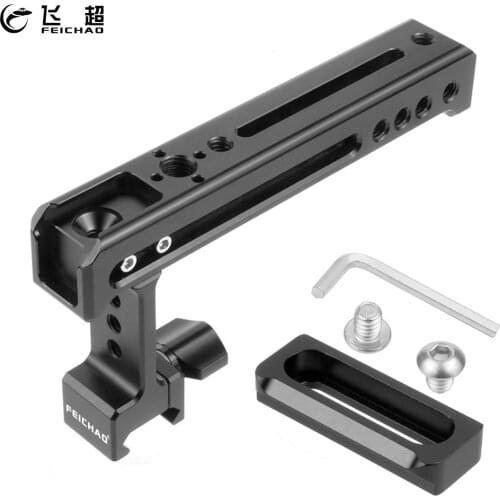 Top Side Cheese Handle Grip NATO Rail Handgrip Arri 1/4" Cold Shoe Mount for Balance Adjustable Camera Cage Rig Monitor Lights