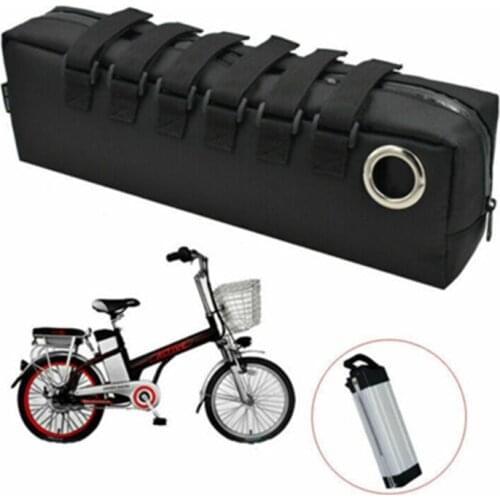 Silver Fish Battery Cover Electric Bike Battery Scooter Battery Bag Case Bicycle Storage Cover Protection 40x12x8cm UK