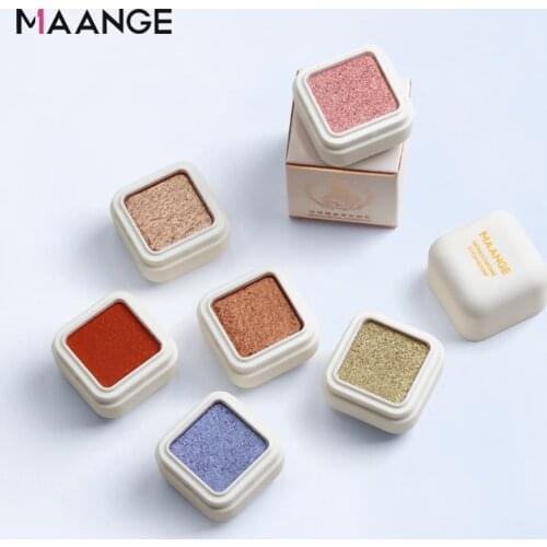 MAANGE 6 Colors Makeup Eyeshadow Pallete Shimmer Matte Soft High Pigment Single Eye Shadow Palette Durable Make up Long-lasting