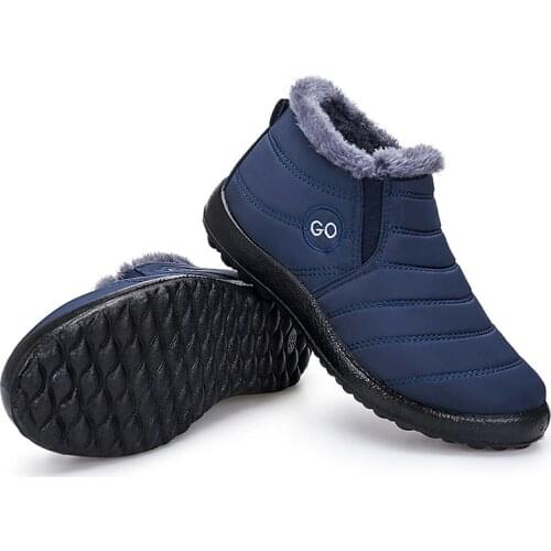 Fashion warm fur flat with women snow boots wimen shoes solid women ankle boots 2021 winter rubber boots women shoes botas mujer