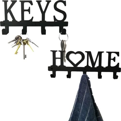 Retro Wall-mounted Keychain Wall English Key Hook Fashion Durable Metal Clothes Hook Hanger For Hanging Clothes Keychains