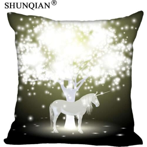 Unicorn Pillowcase Square Zippered Home Decorative Pillow Cover Wedding Custom Gift For Two Sides Printed