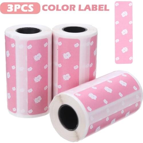 New Arrival 3 Rolls Thermal Labels Paper Strong Adhesive Thermal Labels Paper Fit for Peripage A6 A6S A8 Series Thermal Printers