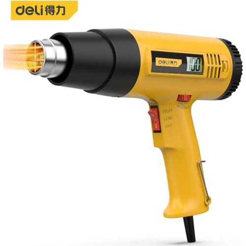 Deli Digital Display Temperature Regulating Hot Air Gun Power Tools Hand Tools Industrial Manufacturing Multi-functional