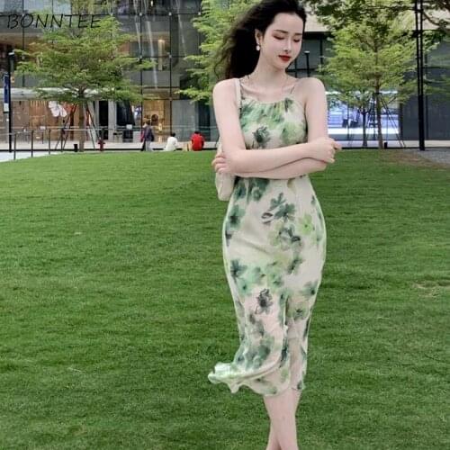 Dresses Women Ruffles A-Line Trendy Mid-Calf Slim Soft Harajuku Korean Style Sexy Ladies Clothes Retro Party Holiday Chic Cozy